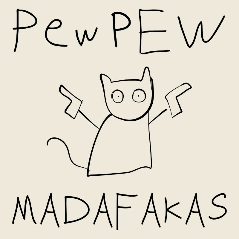 Pew Pew Funny Gamer Cat - Saying
