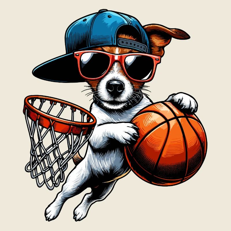 Jack Russell Lunettes de soleil de basket-ball Cap Design
