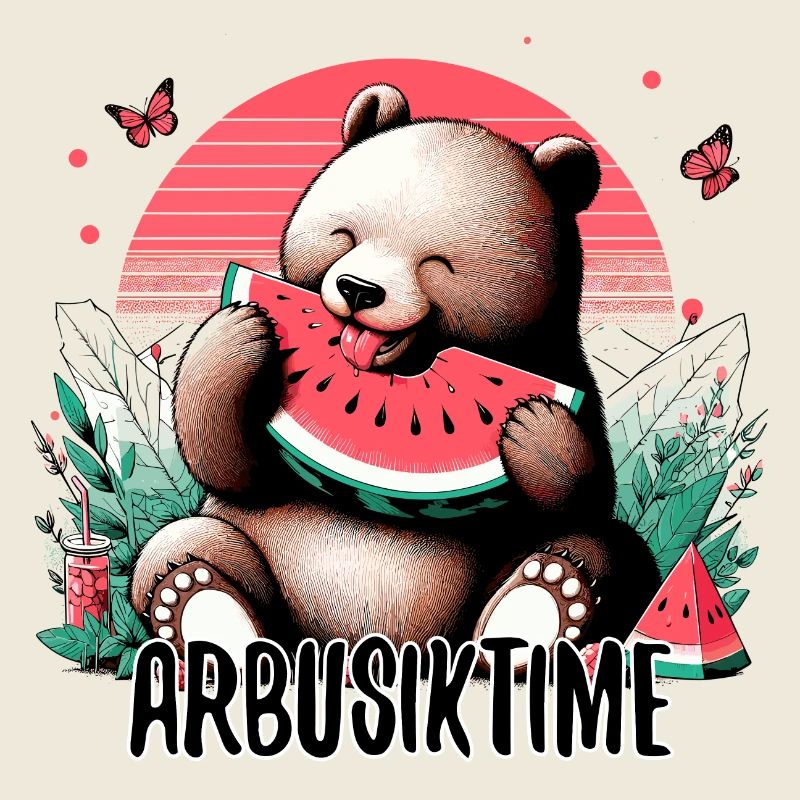 C’est l’heure de la pastèque Arbusik Bear Yummy Gift