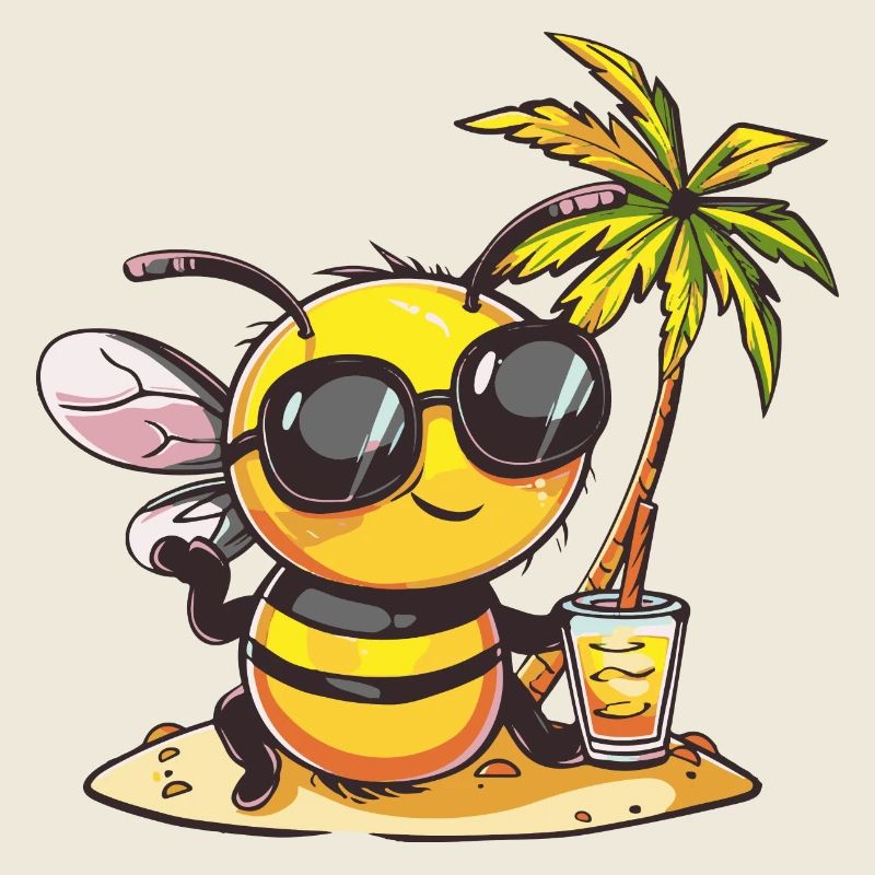 Vacances d’été à la plage Bee