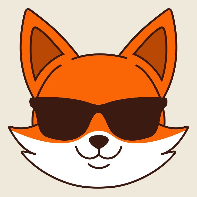 Renard avec lunettes de soleil