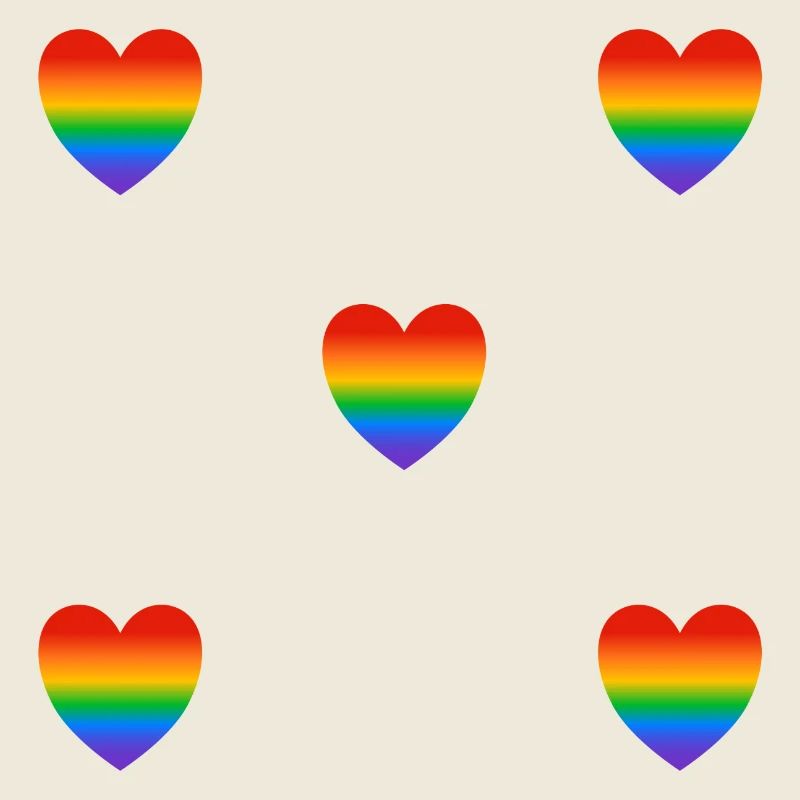 Rainbow hearts
