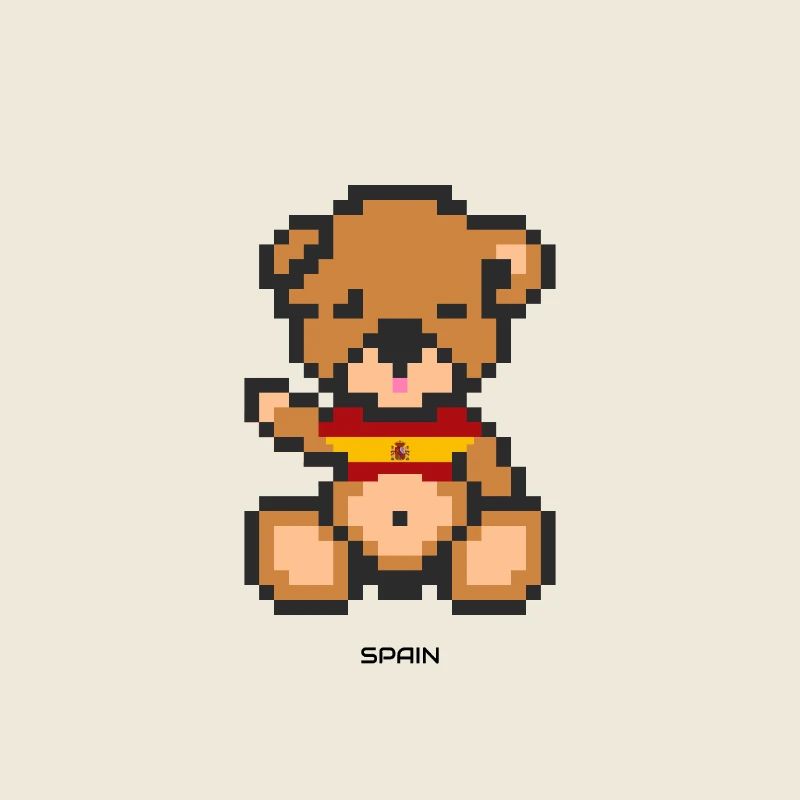 Pixel Bär Spanien