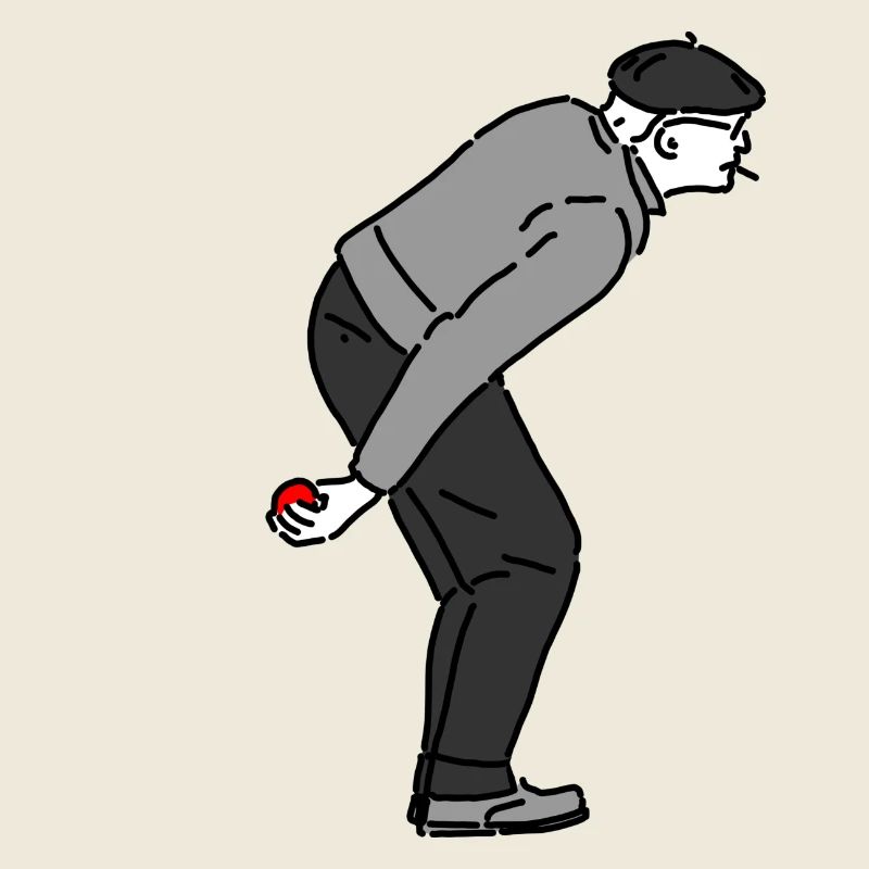 Petanque Player Right-Handed