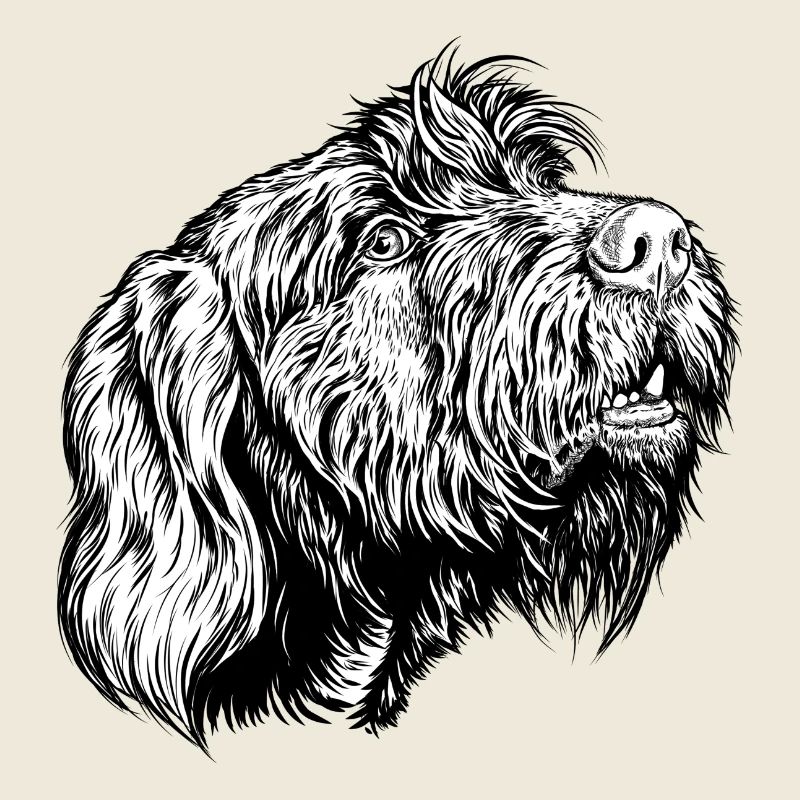 Pudelpointer redet mit