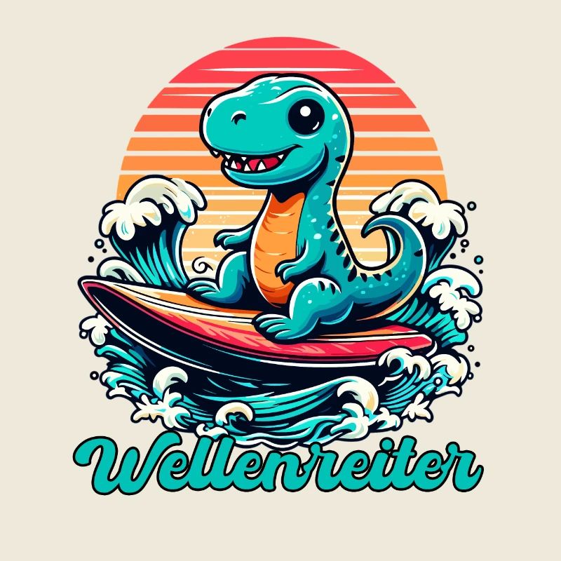 Cute T-Rex Surfer Surfing Gift