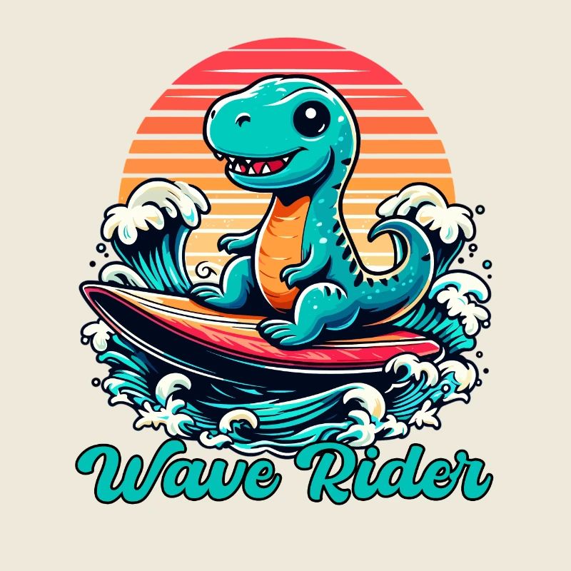 Cute T-Rex Surfer Surfing Gift