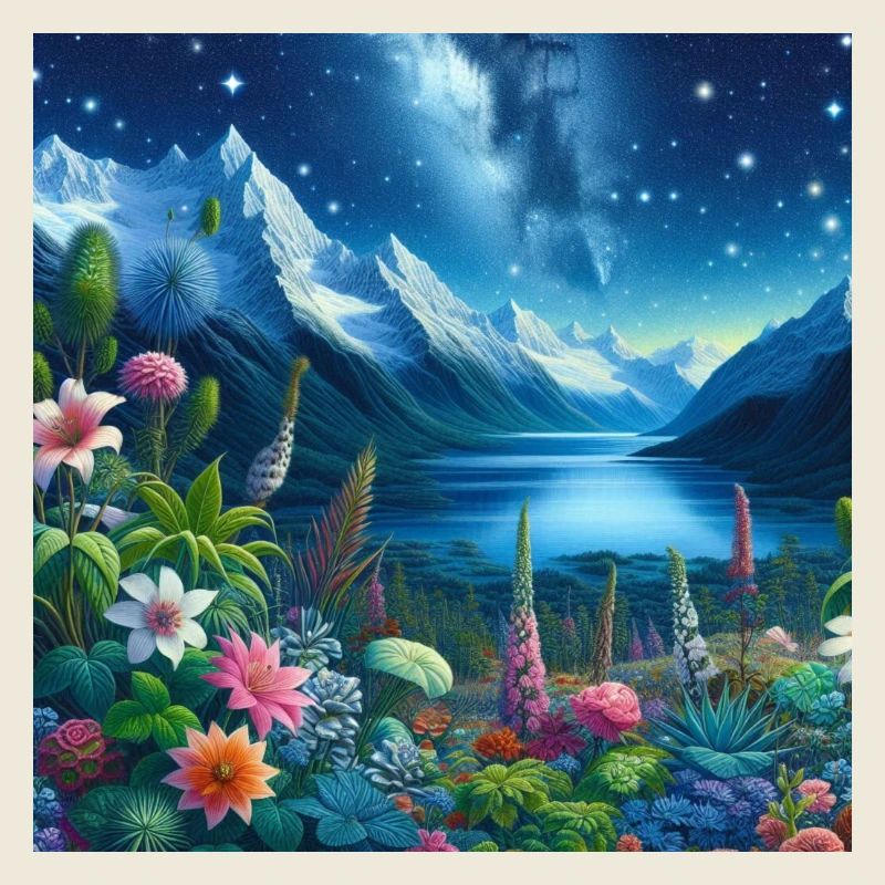 Sternennacht im Alpengarten Nr. 2