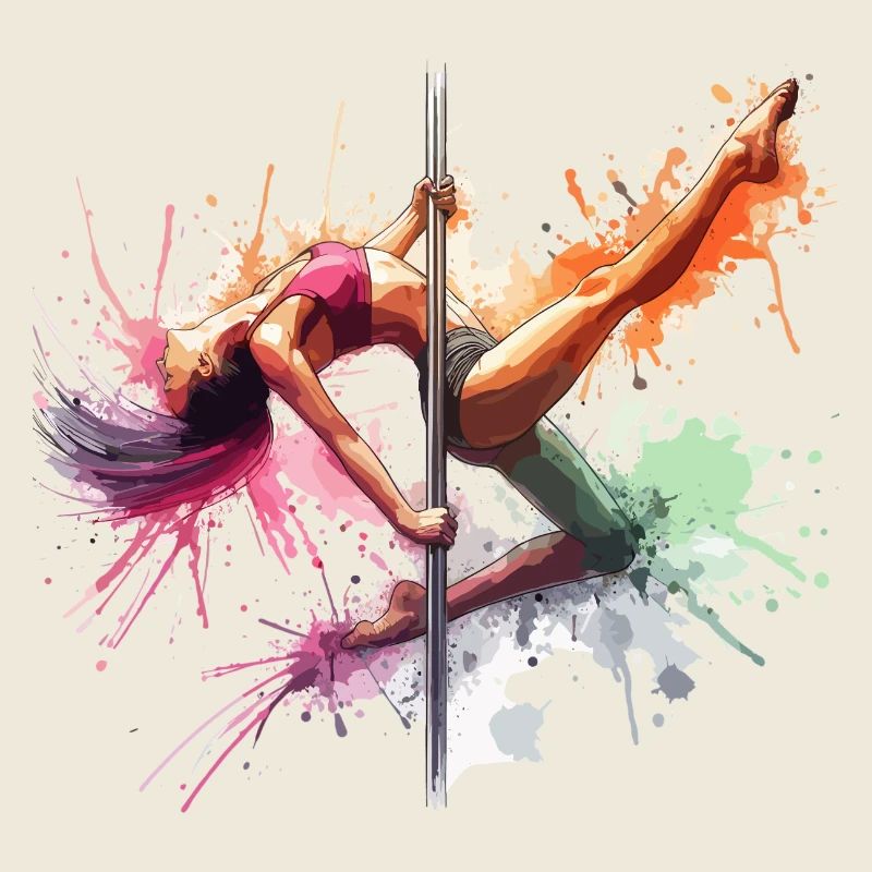 Pole Dance Dynamik Farben Poledance Geschenk