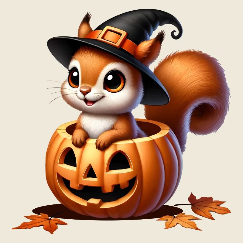 Cute Halloween Squirrel: Sweet Scary Fun