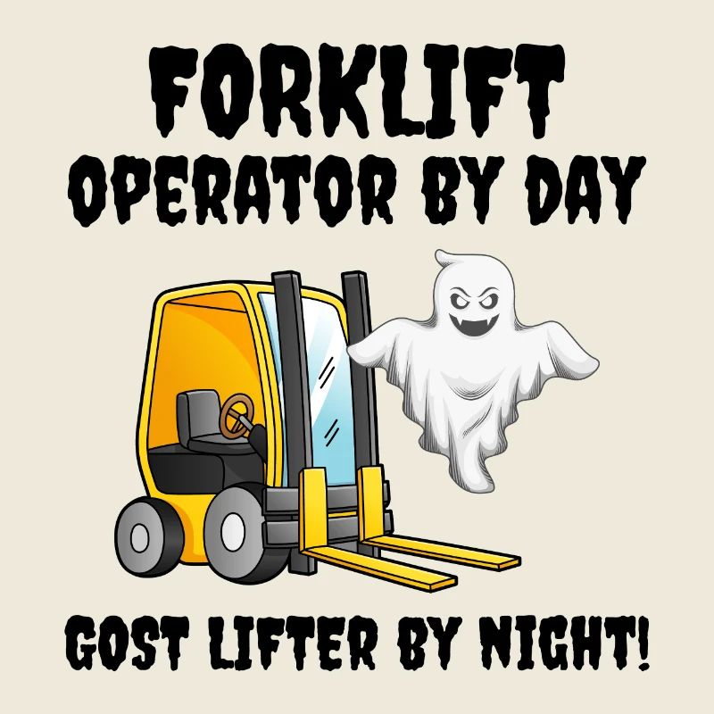 Halloween Ghost Forklift Operator Équipement lourd