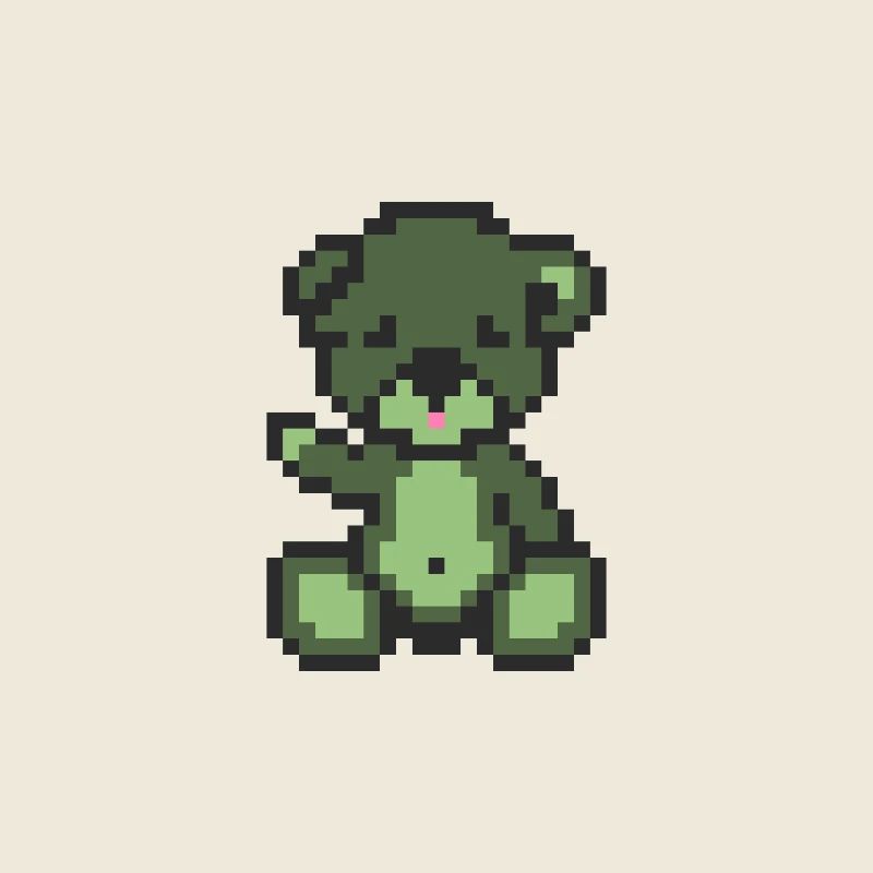 Pixel Bär Zombie