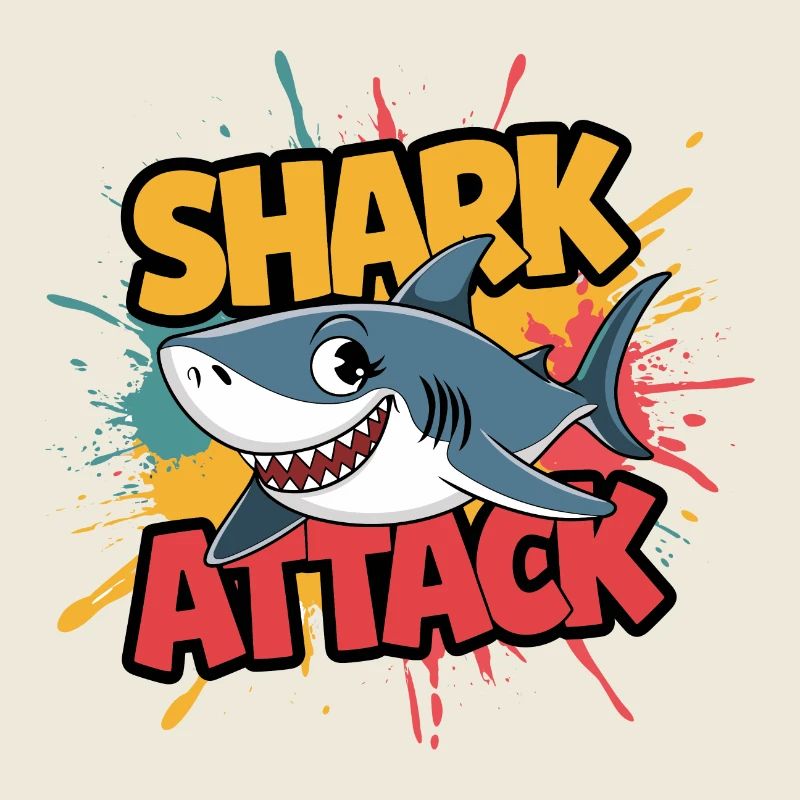 Funny Shark Shark Attack Sea Lover