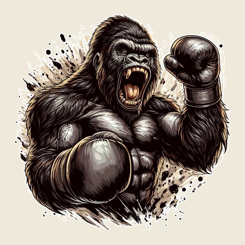 Gorilla Boxer Fighter Boxing Roars Gift