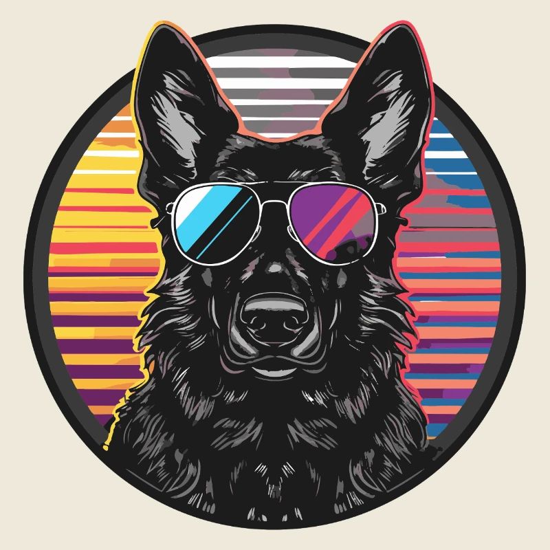 Chien cool avec des lunettes de soleil