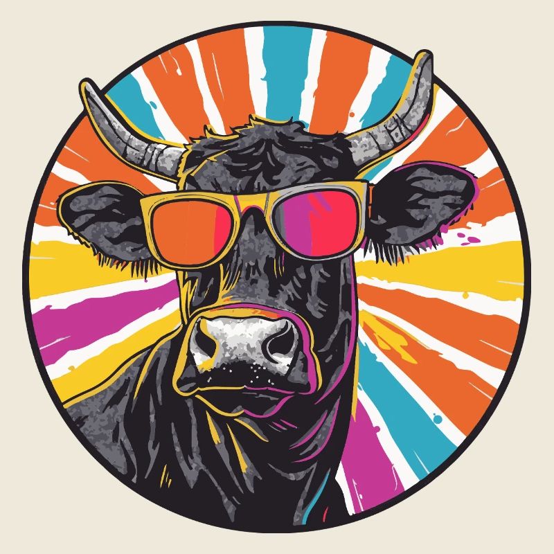 Bulls with sunglasses