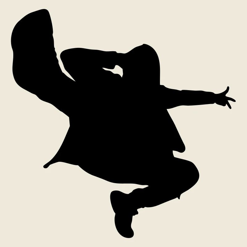 B-Boy Silhouette – Breakdance Jump Kick