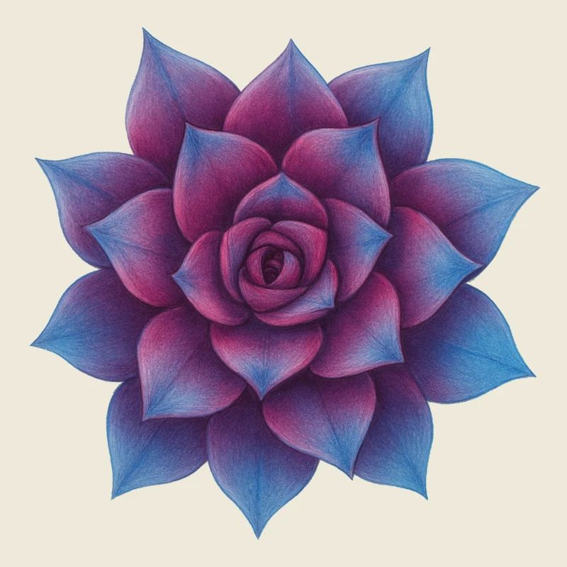 Azurviolette Rosettenblüte