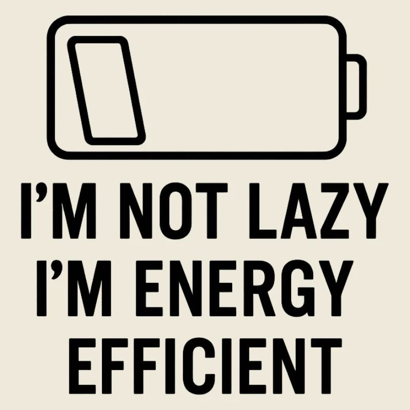 Energy-efficient, not lazy