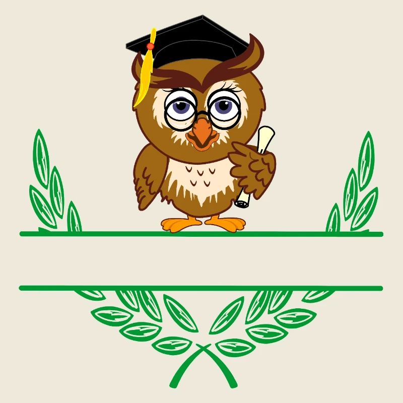 Owl with Diploma and Graduation Hat – Personal