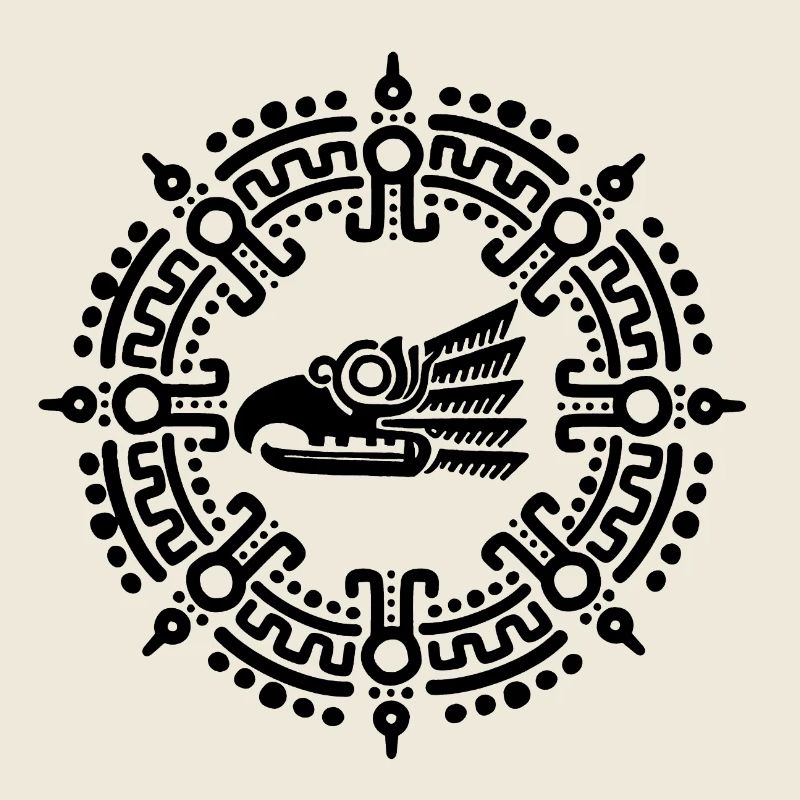 Symbole aztèque noir