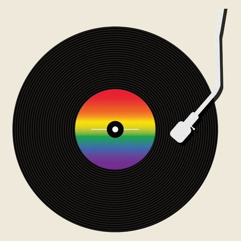Disque vinyle arc-en-ciel