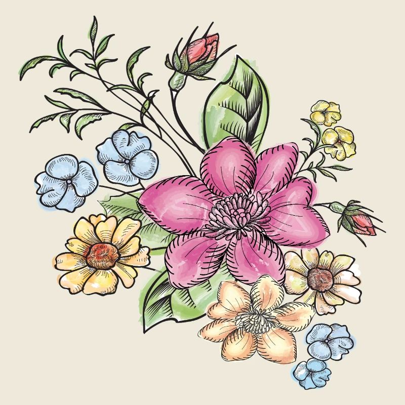  Florales Blütenmuster