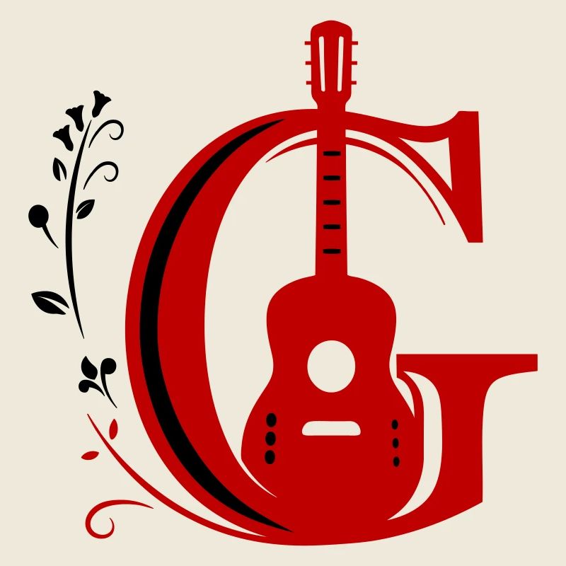 Initiale c mit  Gitarre 