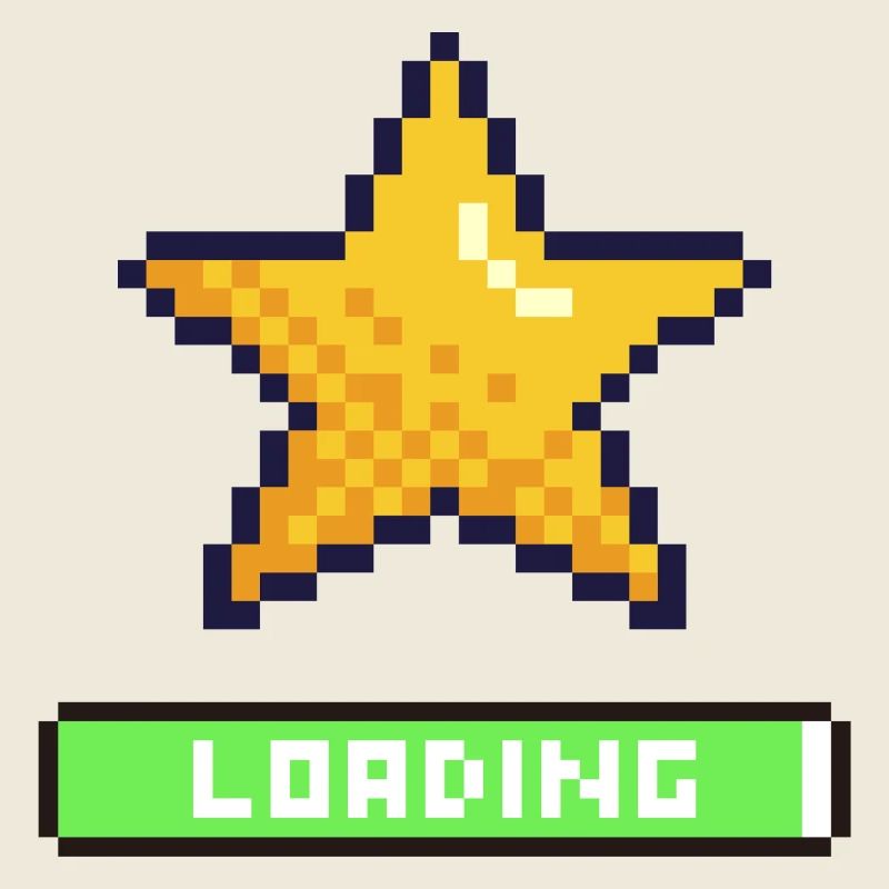 loading pixel étoile