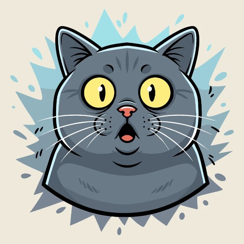 Portrait surpris de chat avec flashs
