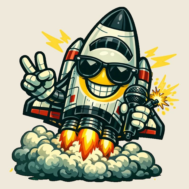 Space Rocket Duck mit Mikrofon