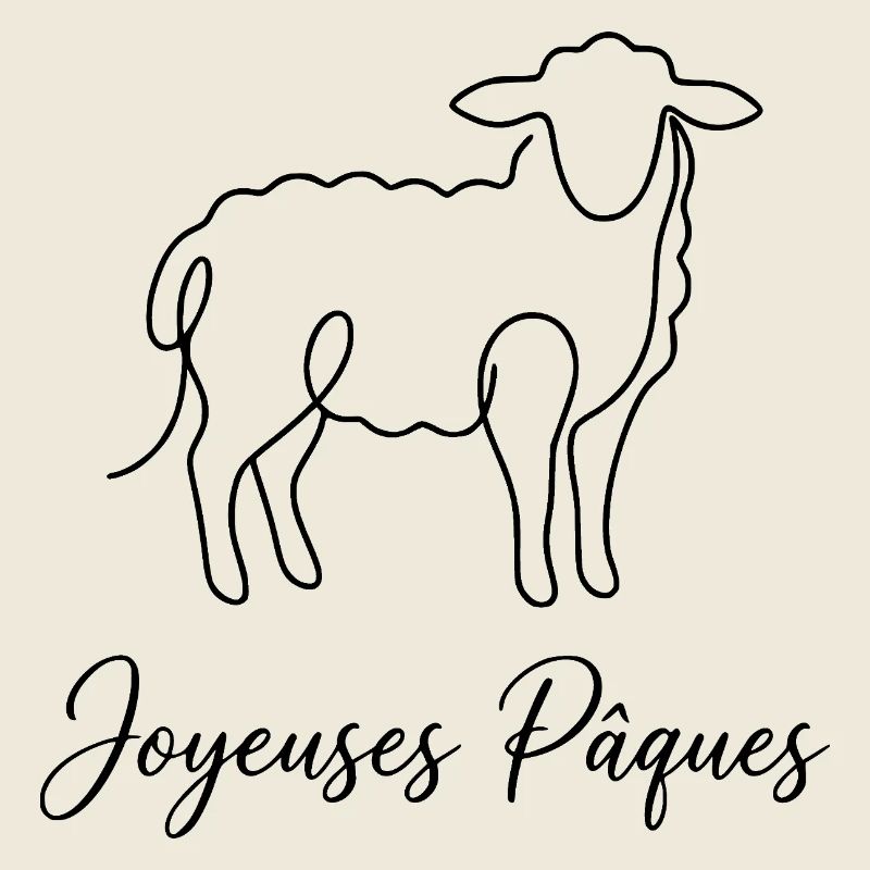 Joyeuses Pâques , Süßes Lämmchen Oster Shirt, Bag