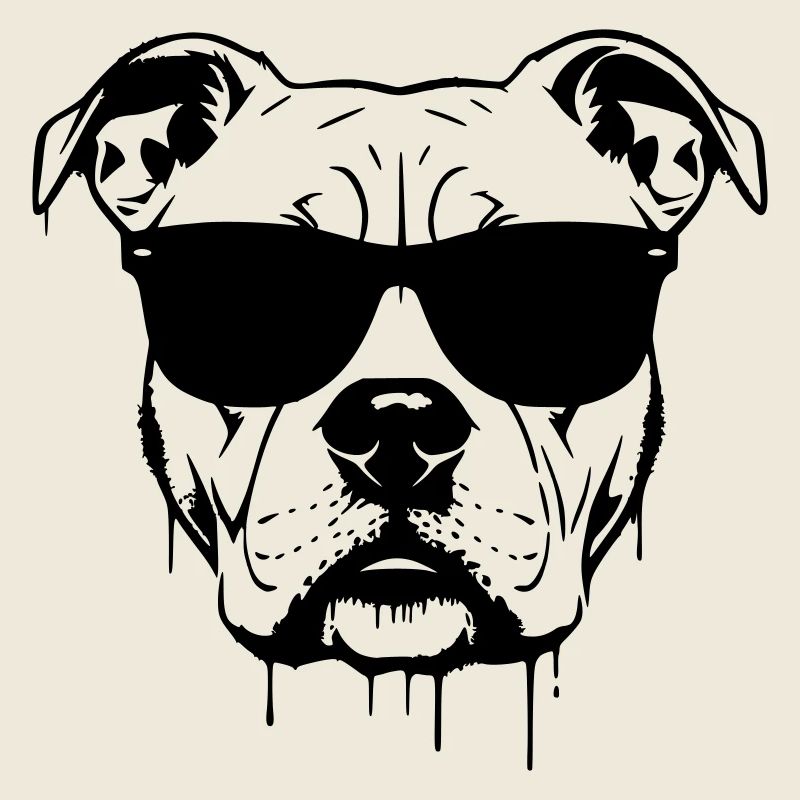 Pitbull Brille Graffiti