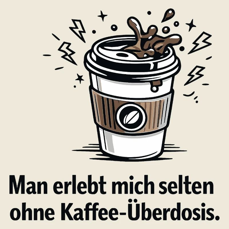 Kaffee-Überdosis Spruchbecher