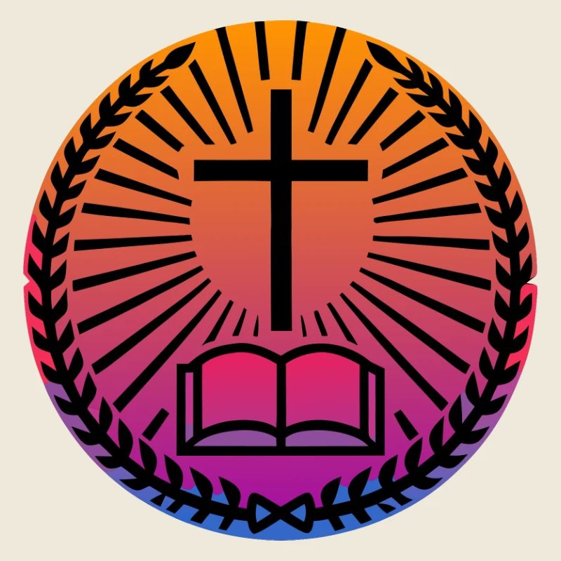 Cross and Bible Ray Emblem
