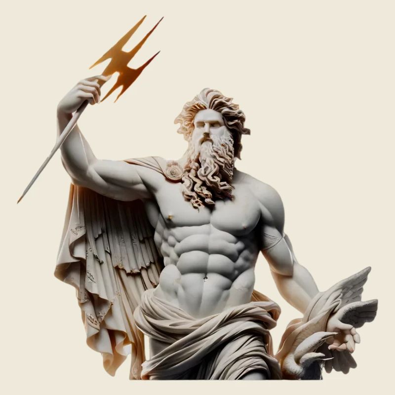Zeus Donnergott Statue
