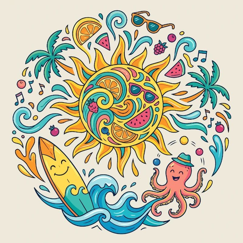 Summer Sun Surf Adventure Bathing Fun Beach Vacation