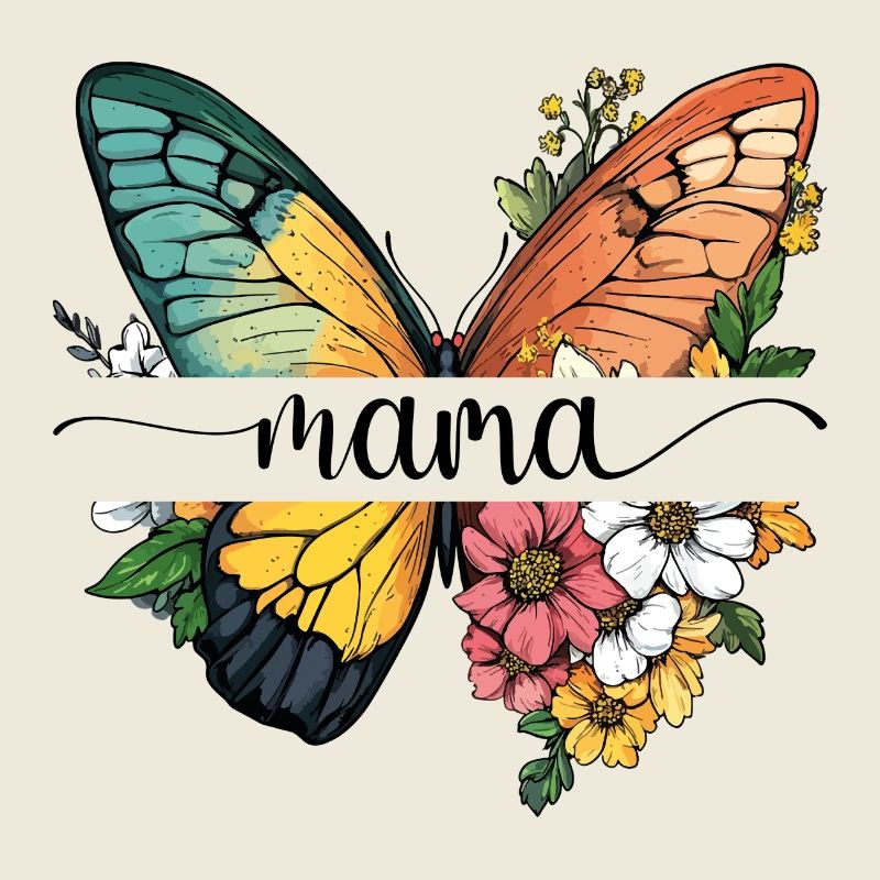 Mama Schmetterling Blumen Beste Mutter Muttertag