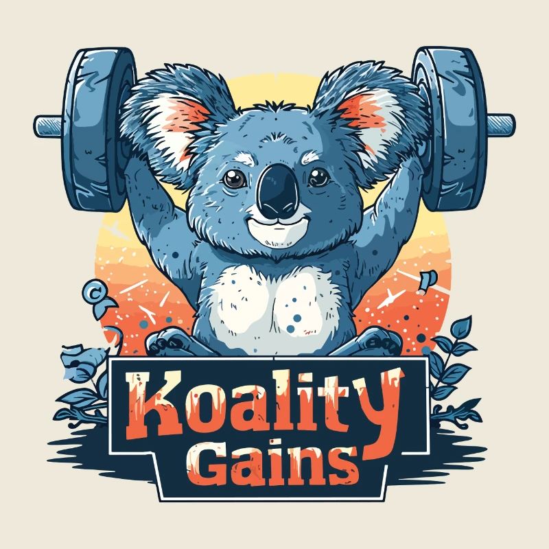 Bodybuilding Koality Gains Koala Spruch Lustig