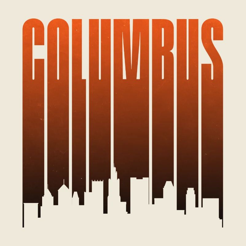 Columbus Skyline Sunset Gradient