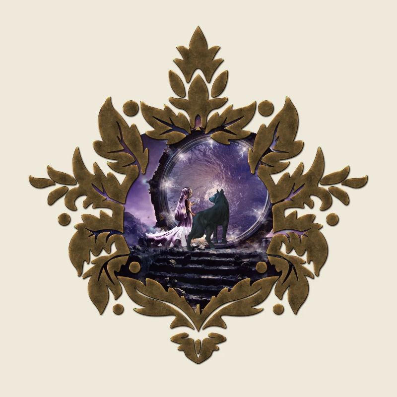 Eine Fee und ein dunkler Wolf