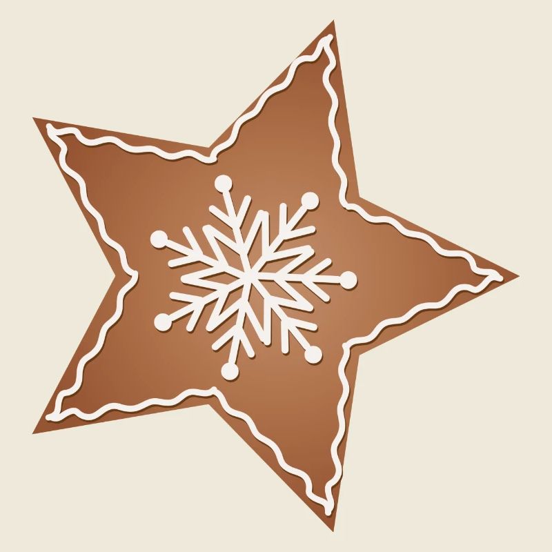 beautiful gingerbread star for christmas
