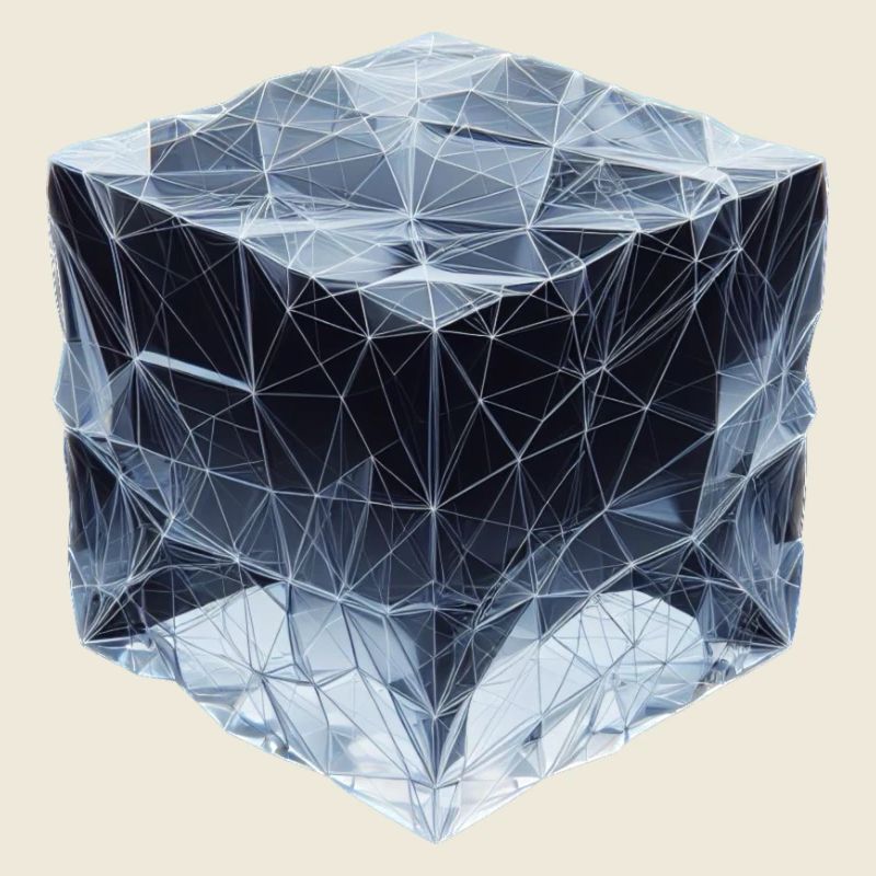 Polygon-style ice cubes