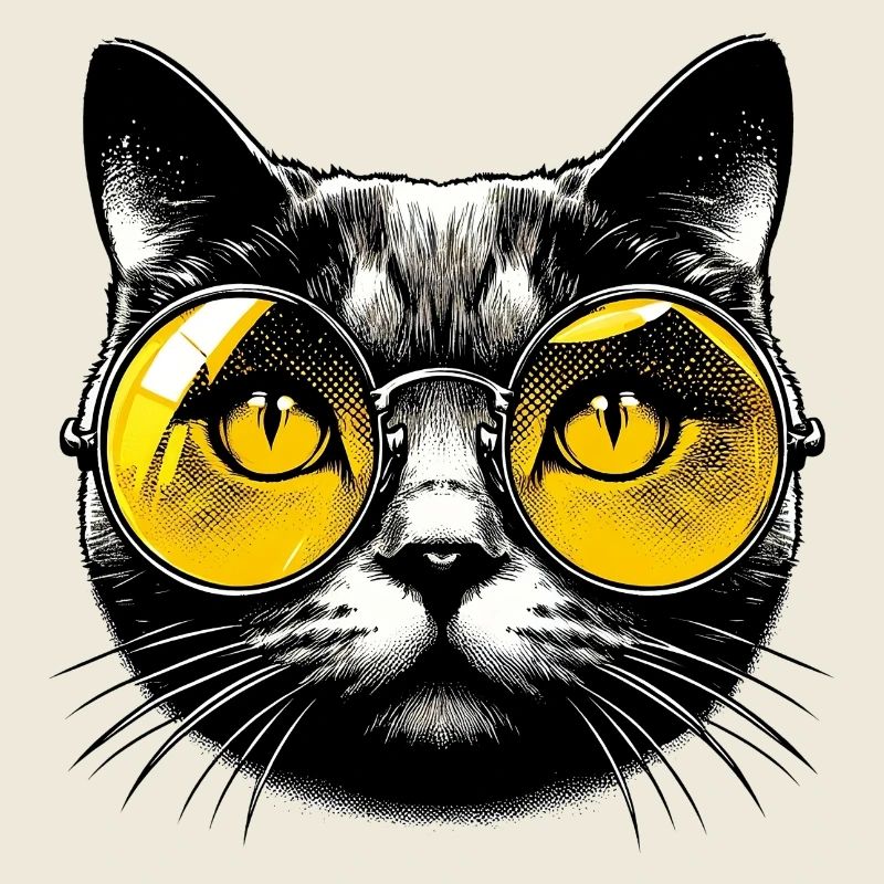 Le Chat avec des lunettes