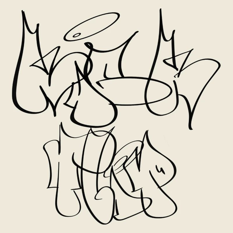Kickflip Graffiti Throw Up schwarz