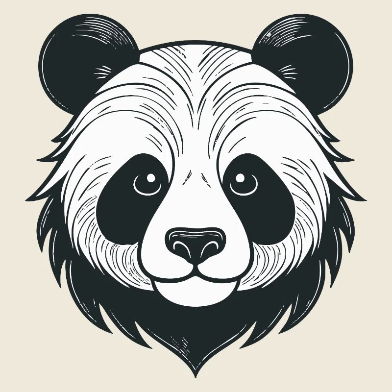Illustration de panda avec une expression ludique