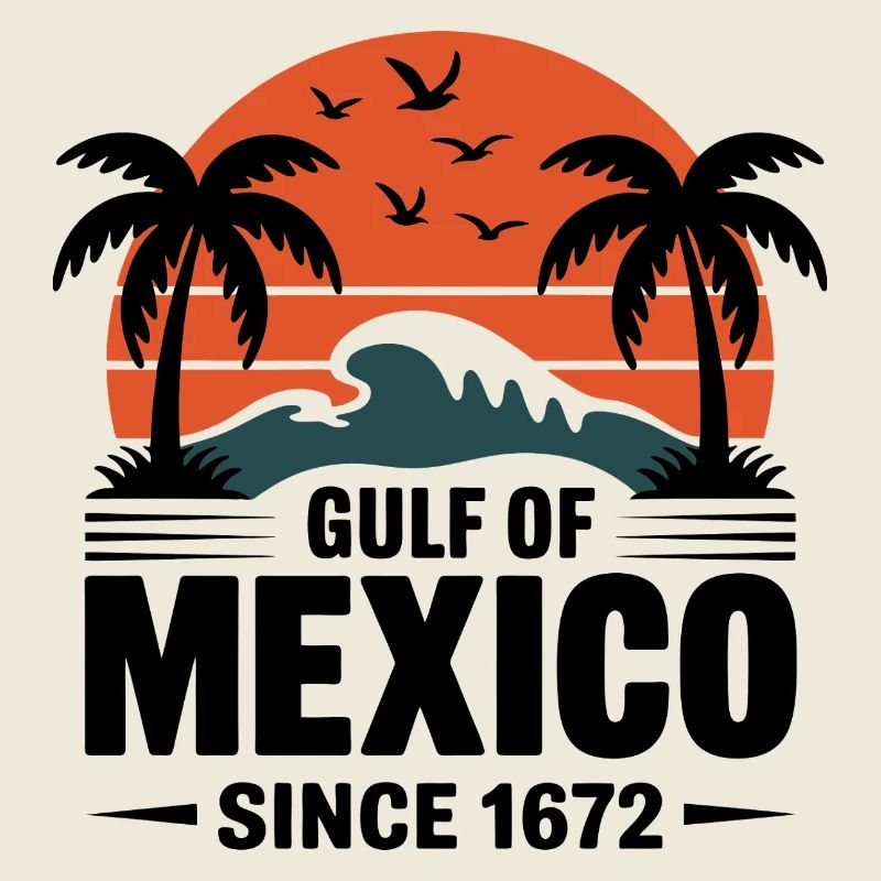 Gulf of Mexico Since 1672 Retro Beach Vibes