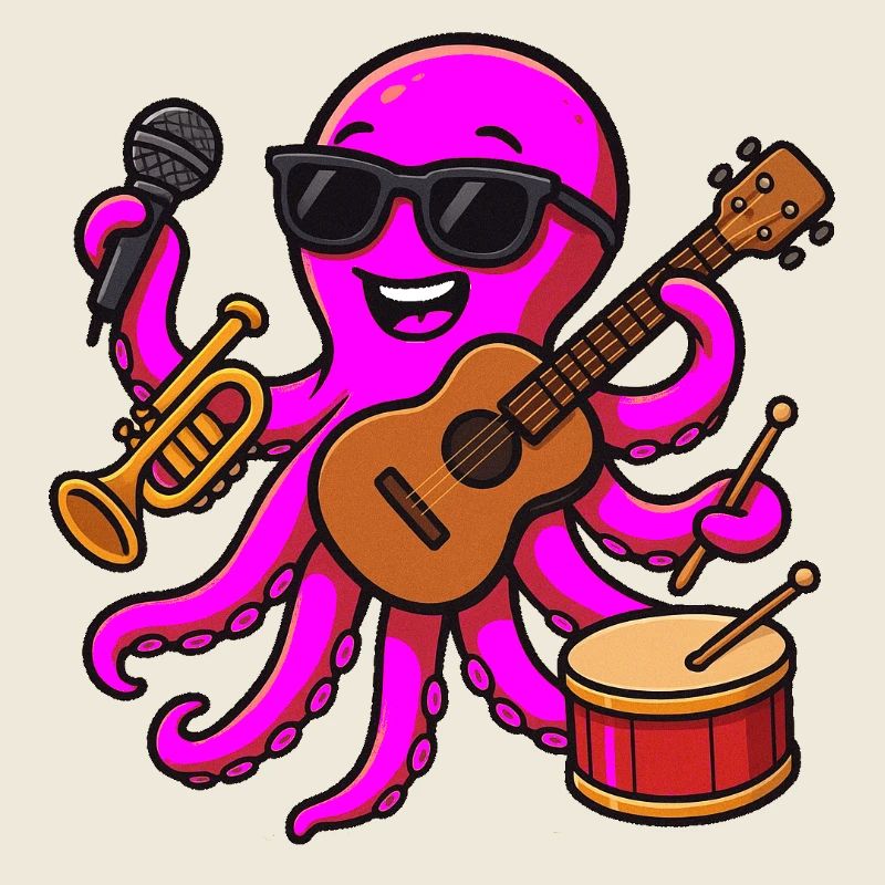 Colorful Musical Octopus