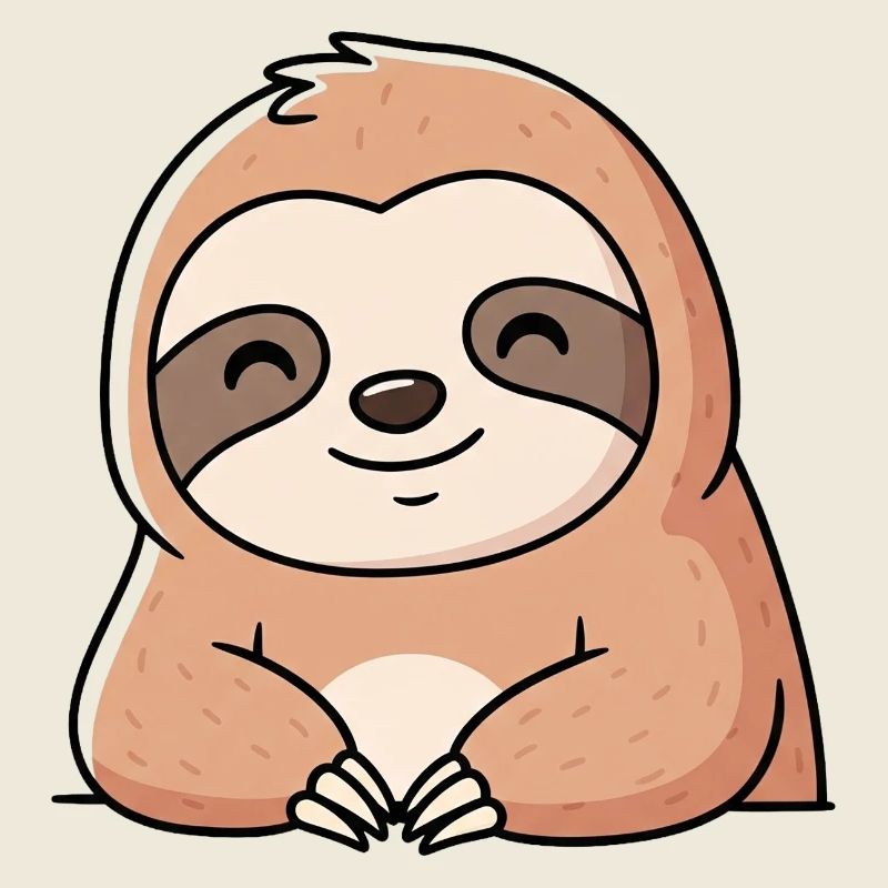 Dessin de paresseux mignon