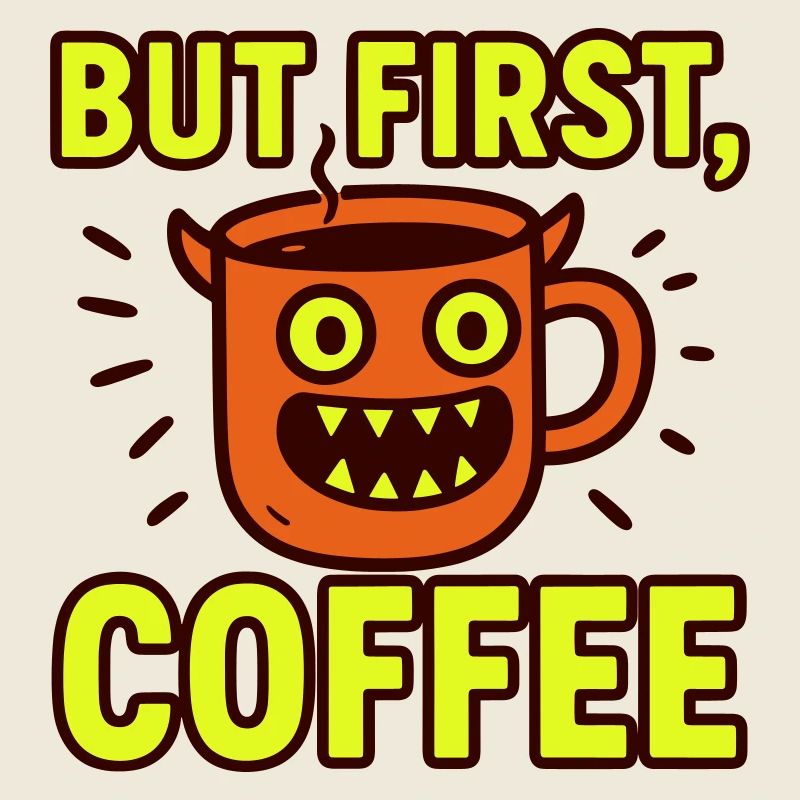 Kaffeebecher mit Monster-Design